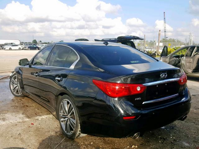 JN1BV7AR6EM696754 - 2014 INFINITI Q50 BASE BLACK photo 3