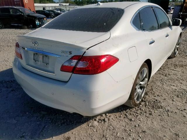 JN1BY1AP1DM510555 - 2013 INFINITI M37 WHITE photo 4