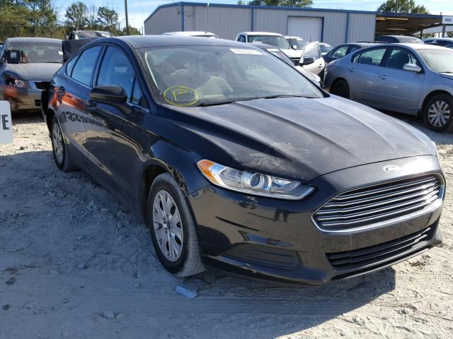 3FA6P0G7XDR381957 - 2013 FORD FUSION S BLACK photo 1