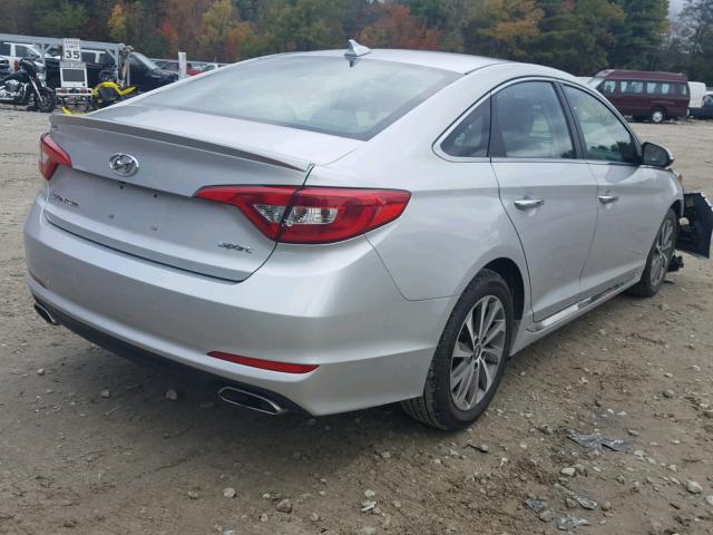 5NPE34AF2FH090254 - 2015 HYUNDAI SONATA SPO SILVER photo 4