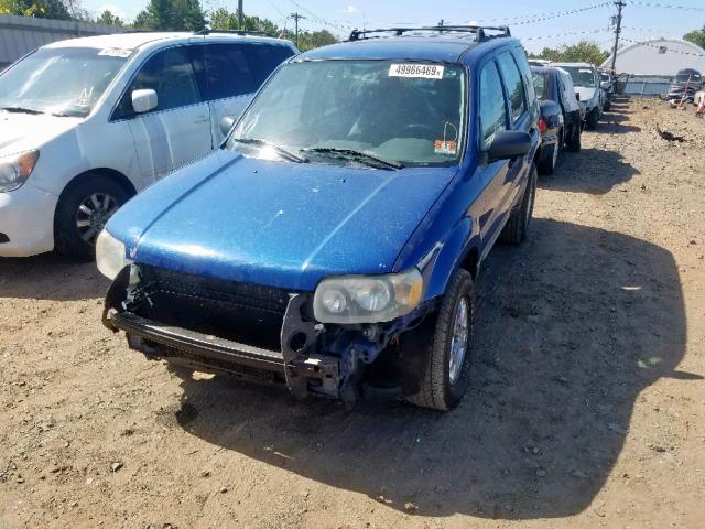 1FMYU02Z37KA03312 - 2007 FORD ESCAPE XLS BLUE photo 2