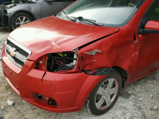 KL1TD5DE3AB075986 - 2010 CHEVROLET AVEO LS MAROON photo 9