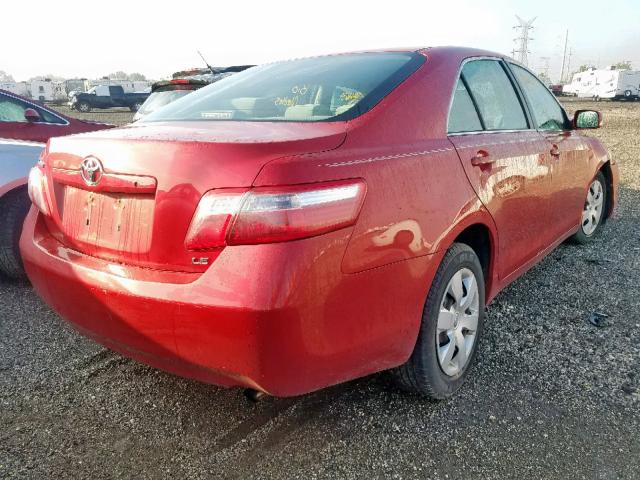 4T1BE46K99U313818 - 2009 TOYOTA CAMRY BASE RED photo 4
