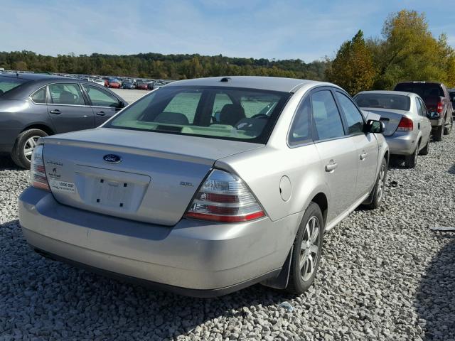 1FAHP24W28G185976 - 2008 FORD TAURUS SEL SILVER photo 4