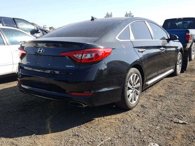 5NPE34AF4GH288416 - 2016 HYUNDAI SONATA SPO BLACK photo 4