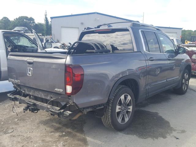 5FPYK3F5XHB014543 - 2017 HONDA RIDGELINE GRAY photo 4