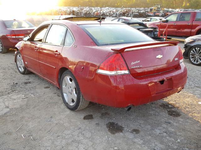 2G1WD58CX79310255 - 2007 CHEVROLET IMPALA SUP წითელი ფოტო 3