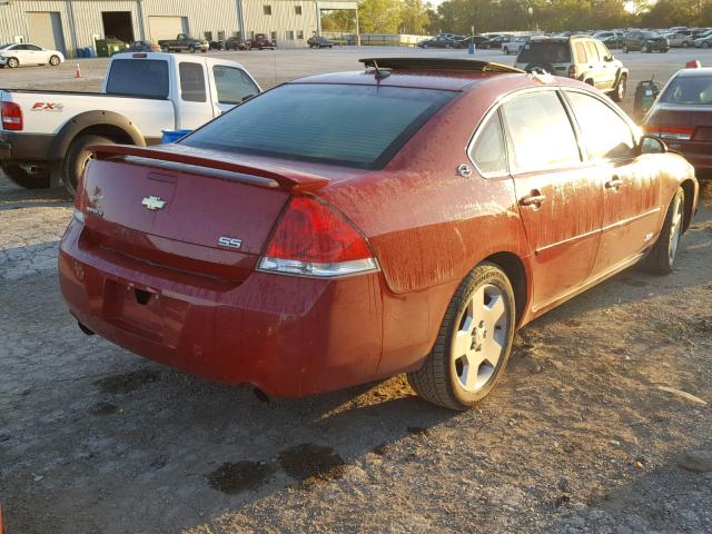 2G1WD58CX79310255 - 2007 CHEVROLET IMPALA SUP RED photo 4