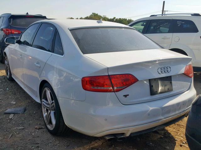 WAUDGAFL9CA059161 - 2012 AUDI S4 PREMIUM WHITE photo 3