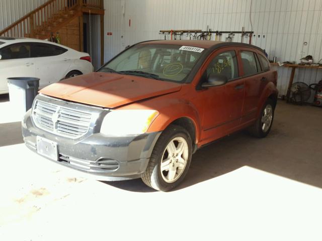 1B3HB48B47D305256 - 2007 DODGE CALIBER SX ORANGE photo 2