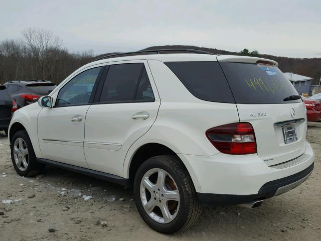 4JGBB86E48A312571 - 2008 MERCEDES-BENZ ML 350 WHITE photo 3