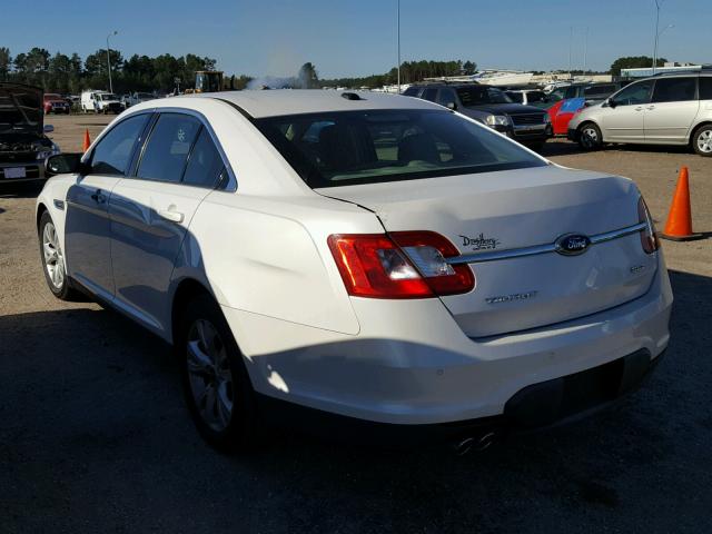 1FAHP2EW7AG170233 - 2010 FORD TAURUS SEL WHITE photo 3