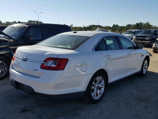 1FAHP2EW7AG170233 - 2010 FORD TAURUS SEL WHITE photo 4