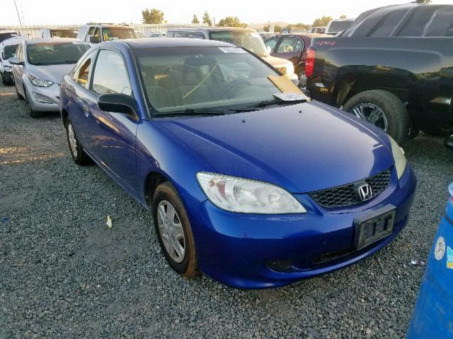 1HGEM21314L064486 - 2004 HONDA CIVIC DX V BLUE photo 1