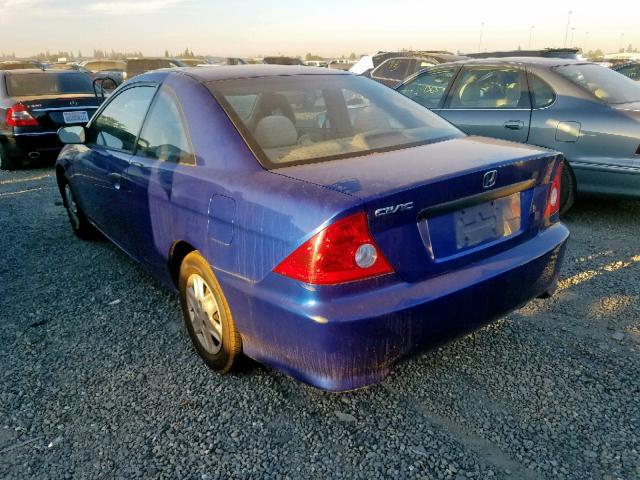 1HGEM21314L064486 - 2004 HONDA CIVIC DX V BLUE photo 3