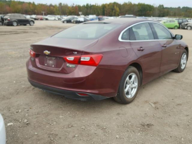 1G1ZB5ST3GF223218 - 2016 CHEVROLET MALIBU LS 栗色 照片 4