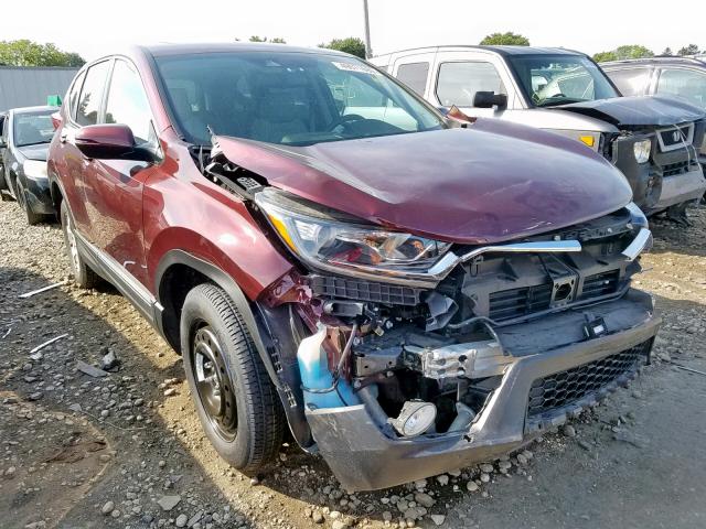 7FARW2H81JE050375 - 2018 HONDA CR-V EXL BURGUNDY photo 1