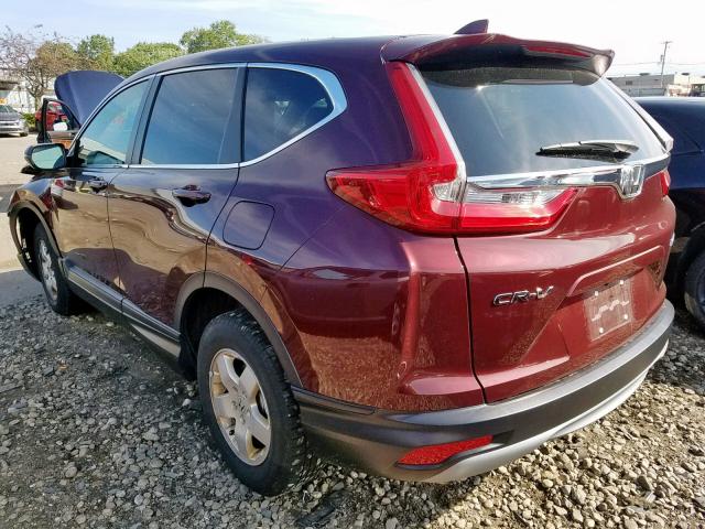 7FARW2H81JE050375 - 2018 HONDA CR-V EXL BURGUNDY photo 3