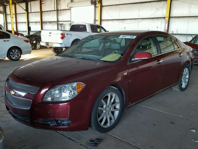 1G1ZK57748F270142 - 2008 CHEVROLET MALIBU LTZ MAROON photo 2