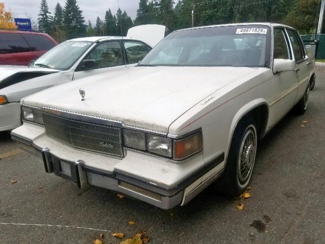 1G6CB698XF4308381 - 1985 CADILLAC FLEETWOOD WHITE photo 2