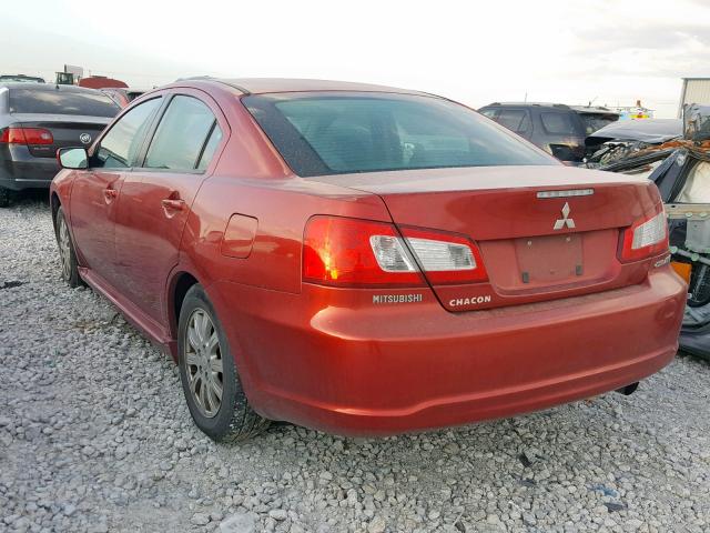 4A32B2FF6AE005795 - 2010 MITSUBISHI GALANT FE RED photo 3