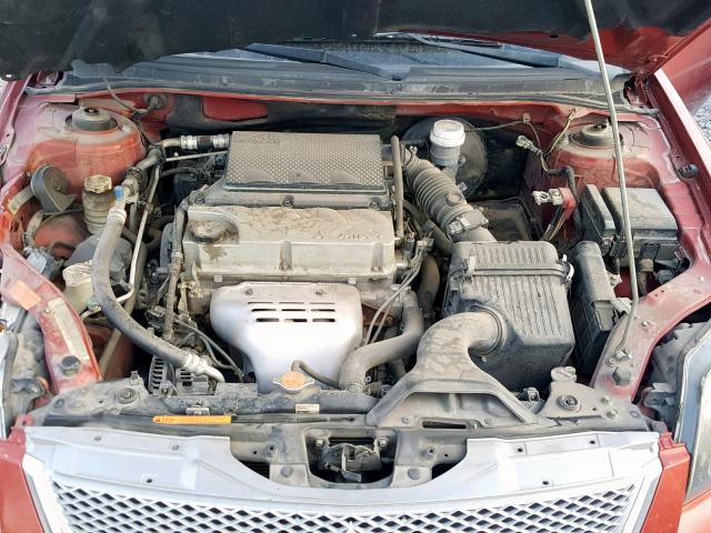 4A32B2FF6AE005795 - 2010 MITSUBISHI GALANT FE RED photo 7