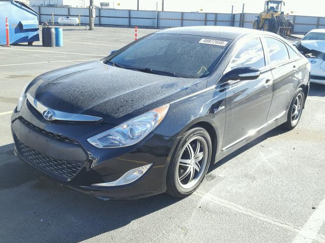 KMHEC4A4XCA039842 - 2012 HYUNDAI SONATA HYB BLACK photo 2