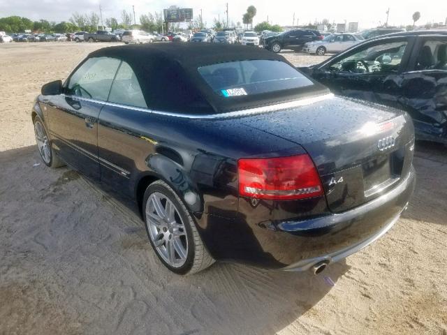 WAUAF48H89K011203 - 2009 AUDI A4 2.0T CA BLACK photo 3