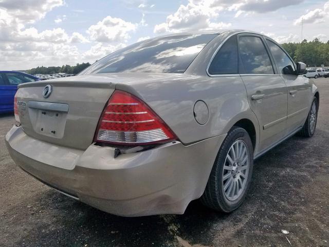 1MEHM42135G622108 - 2005 MERCURY MONTEGO PR ოქროსფერი ფოტო 4