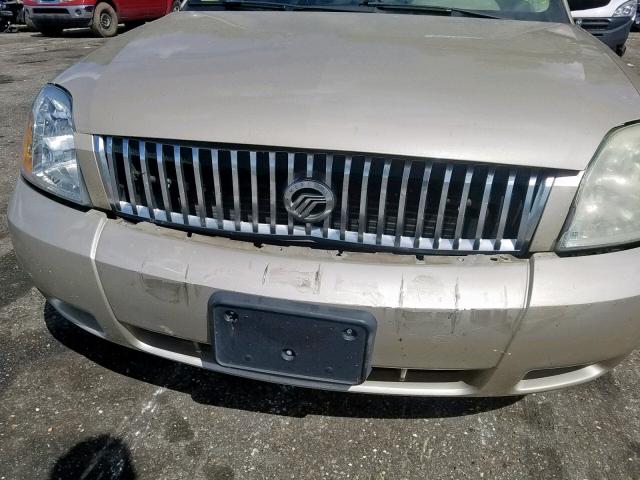 1MEHM42135G622108 - 2005 MERCURY MONTEGO PR ოქროსფერი ფოტო 9