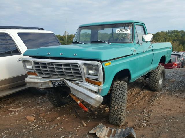 F14BLAJ4098 - 1978 FORD F150 TURQUOISE photo 2