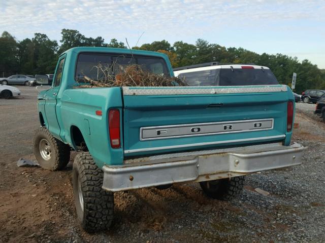 F14BLAJ4098 - 1978 FORD F150 TURQUOISE photo 3