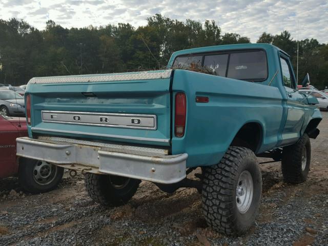 F14BLAJ4098 - 1978 FORD F150 TURQUOISE photo 4