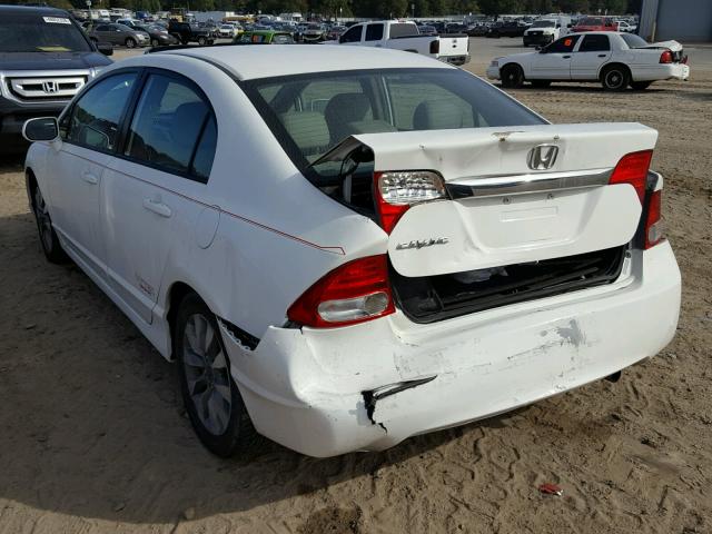 2HGFA1F98AH513238 - 2010 HONDA CIVIC EXL WHITE photo 3