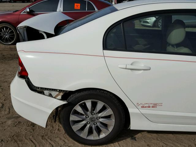 2HGFA1F98AH513238 - 2010 HONDA CIVIC EXL WHITE photo 9