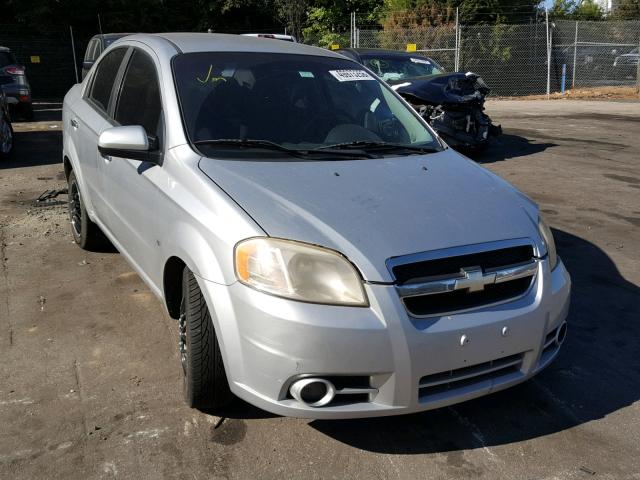 KL1TG56E59B395083 - 2009 CHEVROLET AVEO LT SILVER photo 1