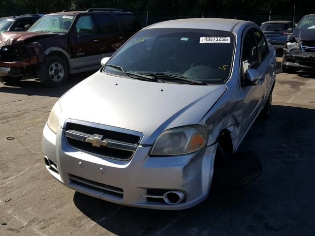 KL1TG56E59B395083 - 2009 CHEVROLET AVEO LT SILVER photo 2