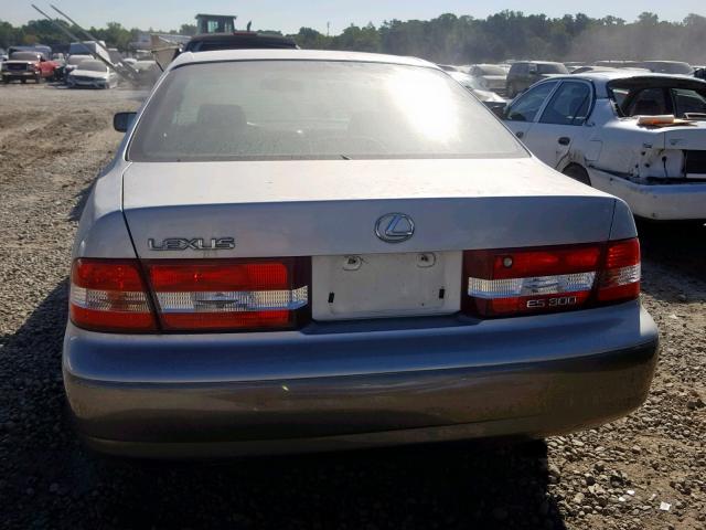 JT8BF28G910332801 - 2001 LEXUS ES 300 SILVER photo 9