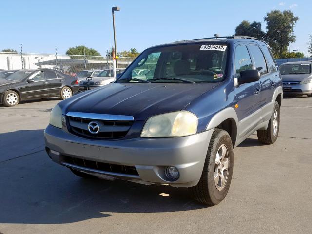 4F2YU09102KM45073 - 2002 MAZDA TRIBUTE LX BLUE photo 2