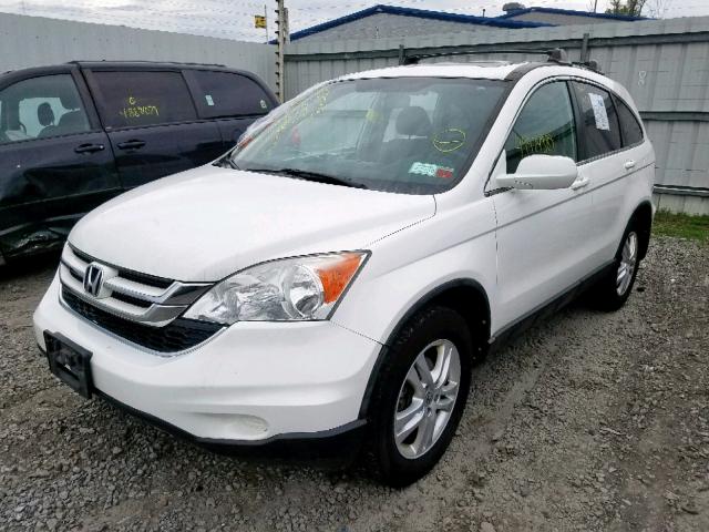 5J6RE4H70BL052208 - 2011 HONDA CR-V EXL WHITE photo 2