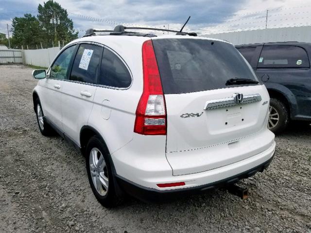 5J6RE4H70BL052208 - 2011 HONDA CR-V EXL WHITE photo 3