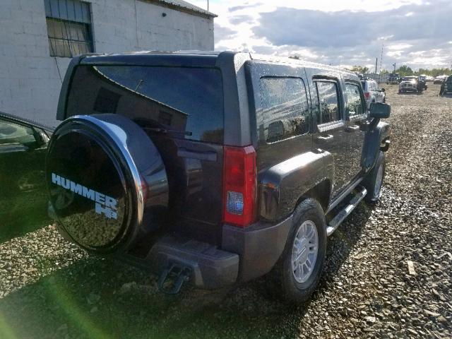 5GTEN13E788137270 - 2008 HUMMER H3 BLACK photo 4