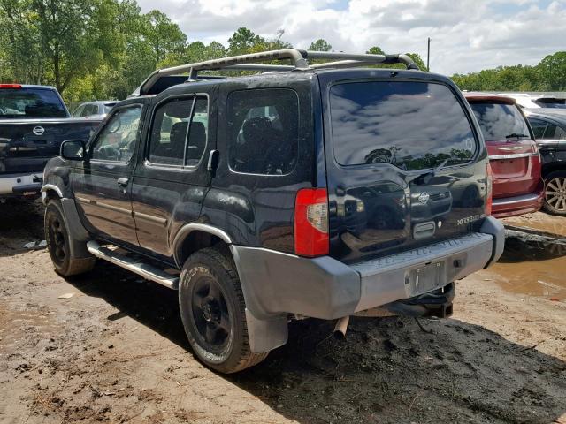 5N1ED28T91C569719 - 2001 NISSAN XTERRA XE BLACK photo 3