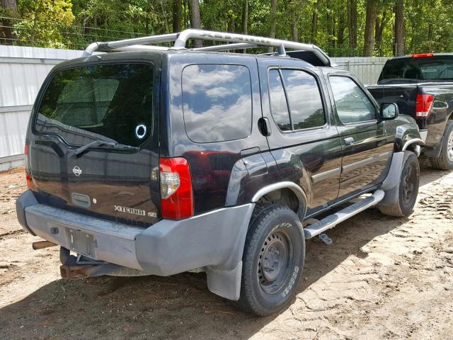 5N1ED28T91C569719 - 2001 NISSAN XTERRA XE BLACK photo 4