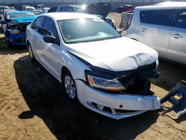 3VW2K7AJ8EM425020 - 2014 VOLKSWAGEN JETTA BASE WHITE photo 1