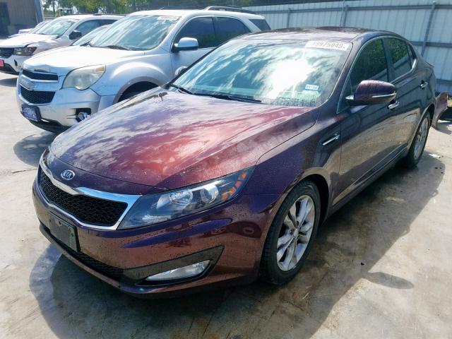 5XXGN4A72CG031532 - 2012 KIA OPTIMA EX PURPLE photo 2