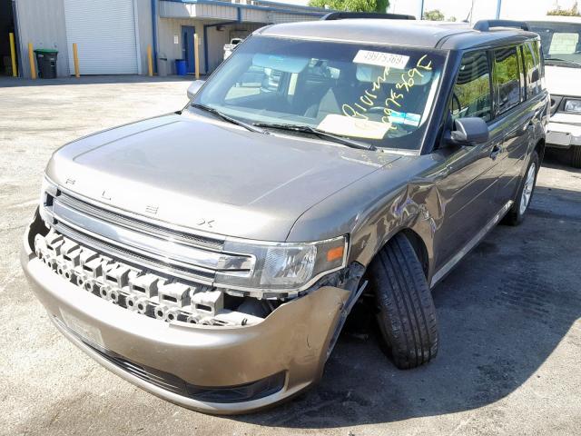 2FMGK5B84DBD21385 - 2013 FORD FLEX SE GRAY photo 2