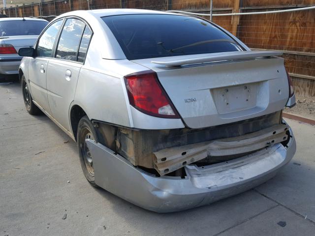1G8AJ52F33Z119753 - 2003 SATURN ION LEVEL SILVER photo 3