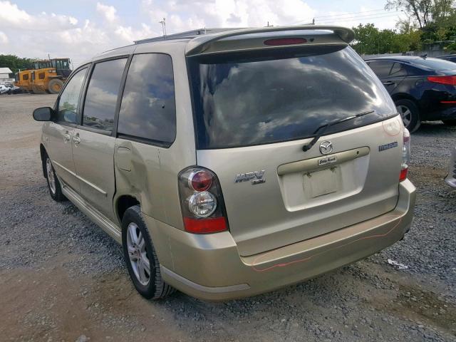 JM3LW28A240519536 - 2004 MAZDA MPV WAGON TAN photo 3