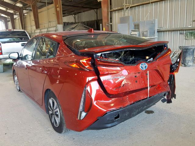 JTDKARFP8J3093400 - 2018 TOYOTA PRIUS PRIM 红色 照片 3